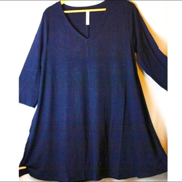 Zenana Outfitters Tops - 💕Extremely Soft!! Navy Tunic/ Dress 3/4 Sleeve